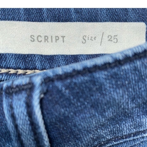 Anthropologie Pilcro & the Letterpress Script Skinny Raw Hem Jeans Women's 25 - Picture 4 of 6